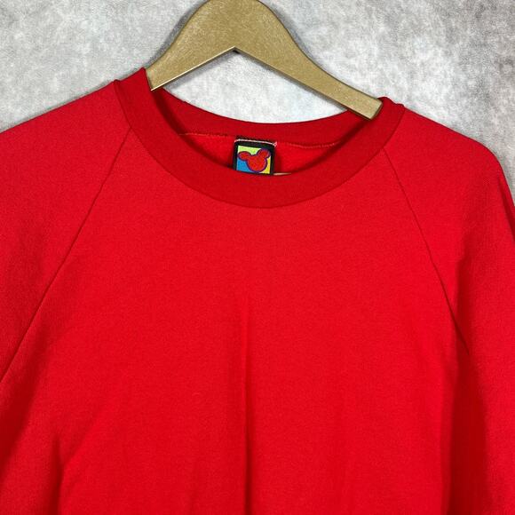 Vintage Mickey Unlimited Sweatshirt Mens Large Red Fleece Crew Neck Pullover 90s - Picture 2 of 10